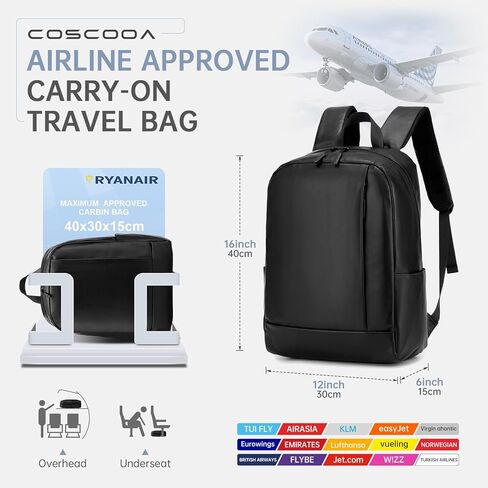 Carry on Travel Backpack 20L,Personal Item Bag 40x30x15cm,16x12x6inch Flight Approved Underseat Travel Bag,Cabin Size Luggage Bag,Mochila de Viaje,15.6 inch Laptop Backpack in Kuwait
