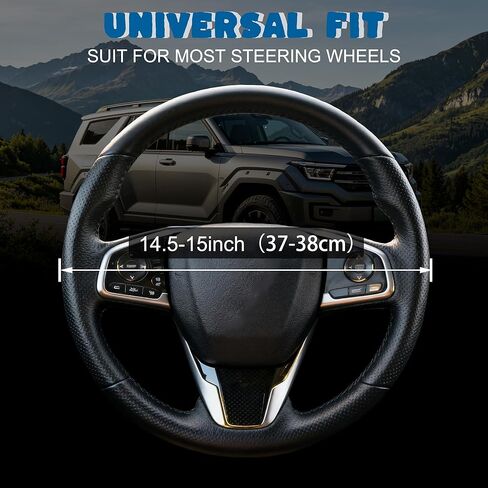 Car Steering Wheel Cover, 14.5"-15" Inch Universal Anti-Slip DurableSteering Wheel Protective Cover, Breathable Auto Interior Decoration Accessories for Sedan SUV Truck (Wildflower) in Saudi Arabia