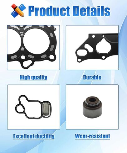 HS26243PT Cylinder Head Gasket Set Fits for Honda Accord/CR-V/Element and Acura Tsx 2.4L L4 16V Dohc Engines (2003-2011 Models),Replaces Part Number HGS228 K24A2 K24A4 K24A8 K24Z1 in Saudi Arabia