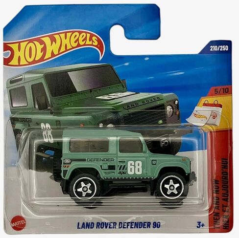 Hot Wheels - Land Rover Defender 90 - Then and Now 6/10 - JBC16 - Short Card - Green - Mattel 2025 - Licensed Land Rover Model in Offroad Look in Scale 1:64 in Kuwait