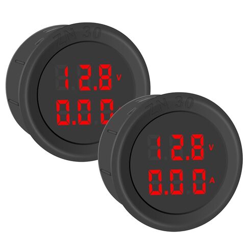 Linkstyle 2 قطعة DC 5V-100V مقياس الجهد الرقمي أمبير، 0.03-10A LED عرض الجهد الحالي مراقب لشاحنة قارب سيارة RV ATV in Kuwait
