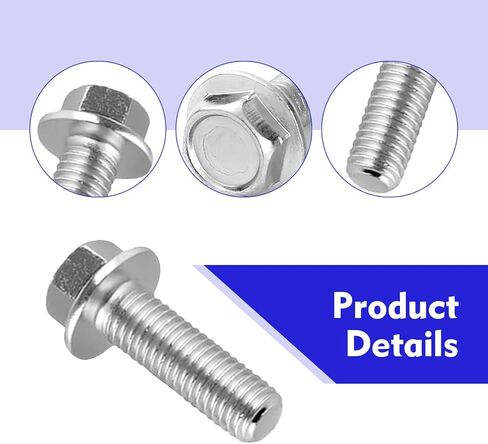 14 PCS Car Ignition Coil Mounting Bolt Screws, M8 x 20mm Metric Thread Hex Screw, Car Engine Coil Flange Bolt Fastener Replacement, Universal for Most Cars, SUVs, Trucks (Silver) in Saudi Arabia