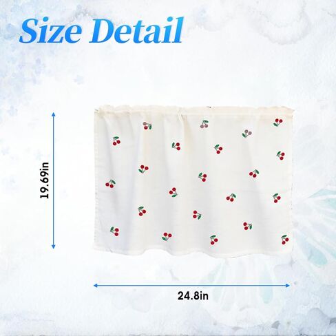 2Pcs Car Curtains for Side Window, Universal Car Window Suction Cup Sunshade with Cherry Designs, Curtains with a Cooling Function, Sunshades for Children in Saudi Arabia
