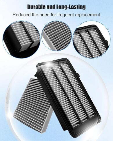 TIKSCIENCE Cabin and Engine Air Filter Replace 80291-T5R-A01 Fit for Honda CR-V 2017-2022 1.5L Civic 2016-2021 1.5L Replace 80291-TF0-E01 80292-TBA-A11 CAF1873P CA12050 in Kuwait