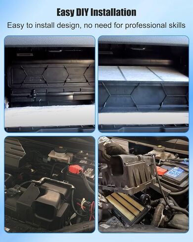 TIKSCIENCE Cabin and Engine Air Filter Replace 80291-T5R-A01 Fit for Honda CR-V 2017-2022 1.5L Civic 2016-2021 1.5L Replace 80291-TF0-E01 80292-TBA-A11 CAF1873P CA12050 in Kuwait