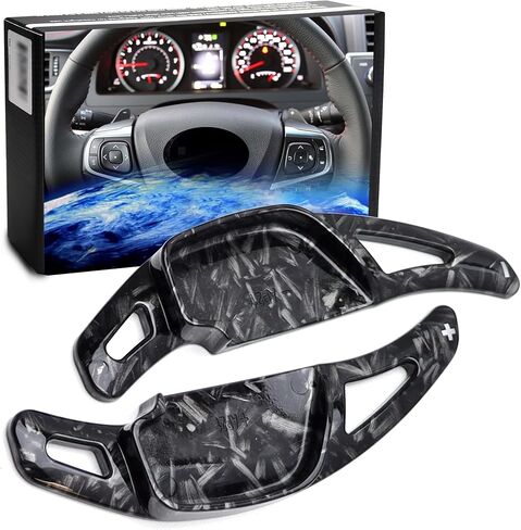 iJDMTOY Forged Caron Fiber Pattern/Style Large Paddle Extensions Compatible with Toyota 2009-2017 Camry (XV50), 2014-2018 Corolla (E170) in Kuwait