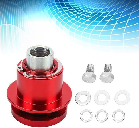 Bnineteenteam Steering Wheel Hub Kit, Car Quick Release 360° Steering Wheel Hub Adapter Kit Fit for 310-101 (Red) in Kuwait