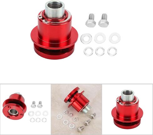 Bnineteenteam Steering Wheel Hub Kit, Car Quick Release 360° Steering Wheel Hub Adapter Kit Fit for 310-101 (Red) in Kuwait