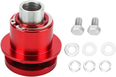 Bnineteenteam Steering Wheel Hub Kit, Car Quick Release 360° Steering Wheel Hub Adapter Kit Fit for 310-101 (Red) in Kuwait