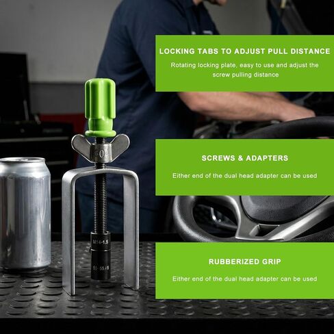 Steering Wheel Lock Plate Remover, Steel Wheel Lock Plate Compressor Puller Tool with Reversible Adapter, Removal & Installation of Snap Rings Wheel Accessories for Most Cars in Saudi Arabia