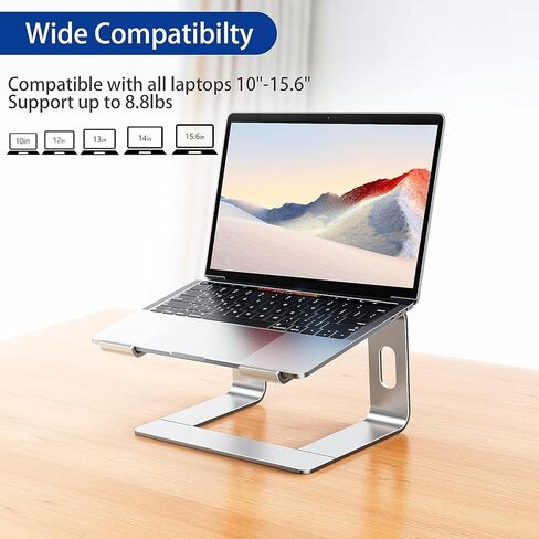 Aluminum Laptop Stand, Ergonomic Detachable Computer Stand, Notebook Riser Compatible with Air, Pro, Dell, HP, Lenovo More 10-15.6" Laptops in Saudi Arabia