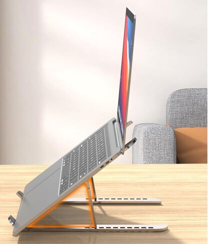 Portable Laptop Stand, Adjustable Laptop Holder Riser Computer Stand for Desk Notebook Mount, Foldable Aluminum Alloy Computer Riser in Kuwait