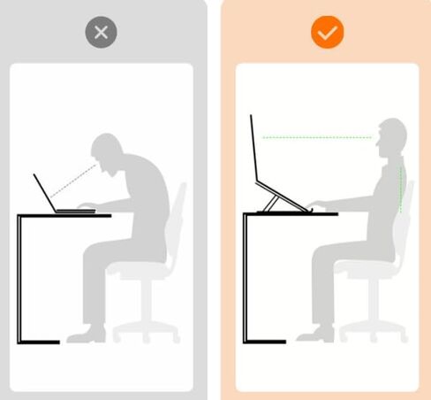 Portable Laptop Stand, Adjustable Laptop Holder Riser Computer Stand for Desk Notebook Mount, Foldable Aluminum Alloy Computer Riser in Kuwait