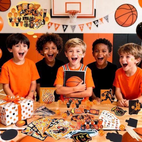 BenLouis 96 Pcs Basketball Party Favors Basketball School Stationery Bulk for Kids Classroom Sports Birthday Gift Candy Goodie Bag Fillers Sports Boys Decor Pinata Prize Activity Supplies in Kuwait
