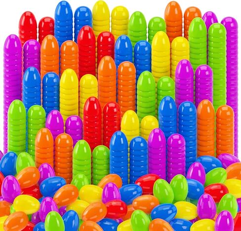 LINAYE 600PCS Plastic Easter Eggs Bulk Fillable, 6 Colors 2.3" Empty Eggs Bulk for Easter Eggs Hunts Party Favors Decorations, Classroom Prizes, Basket Stuffers in Saudi Arabia