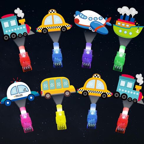 36PCS Transportation LED Finger Lights Traffic Party Favors Glow in the Dark Light Up Finger Lights Traffic Car Themed Toys Bulk for Birthday Party Goodie Bag Stuffer Birthday Gifts Classroom Prize in Saudi Arabia