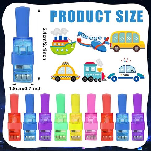 36PCS Transportation LED Finger Lights Traffic Party Favors Glow in the Dark Light Up Finger Lights Traffic Car Themed Toys Bulk for Birthday Party Goodie Bag Stuffer Birthday Gifts Classroom Prize in Saudi Arabia