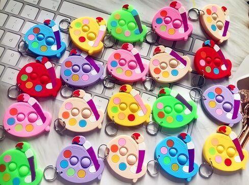30 Packs Paint Mini Pop Fidget, Autism Sensory Birthday Birthday Party Favors Gifts for School Classroom, Adult and Kids in Kuwait