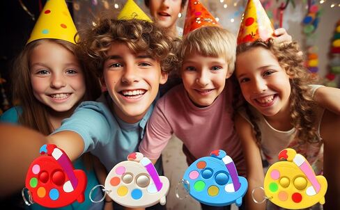 30 Packs Paint Mini Pop Fidget, Autism Sensory Birthday Birthday Party Favors Gifts for School Classroom, Adult and Kids in Kuwait