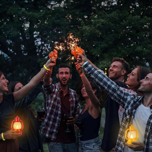 VIHOSE 24 Pcs Camping Party Favors with Camping Silicone Bracelets and Mini Lamps Happy Camper Party Gifts for Forest Themed Adventure Outdoor Decorations Hiking Classroom Birthday Supplies in Kuwait