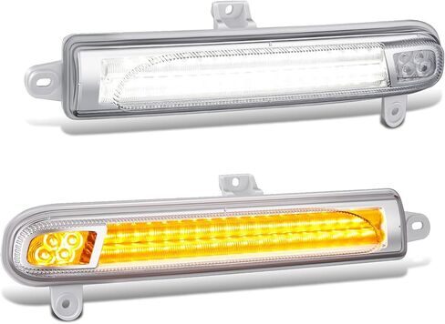 DNA MOTORING Full LED Sequential Chasing Turn Signal Lights Compatible with Peterbilt 389 2008-2025/567 589 2014-2026/388 2008-2015, P54-6046, P54-6046R, Chrome/Amber Lens, FDL-HAY-002 in Kuwait