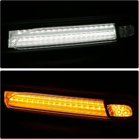 DNA MOTORING Full LED Sequential Chasing Turn Signal Lights Compatible with Peterbilt 389 2008-2025/567 589 2014-2026/388 2008-2015, P54-6046, P54-6046R, Chrome/Amber Lens, FDL-HAY-002 in Kuwait