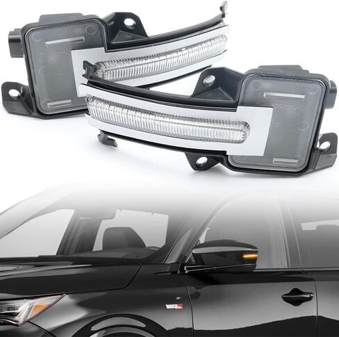 مجموعة مصابيح إشارة الانعطاف الجانبية LED العنبر العازلة لعام 2021 2022 2023+ Acura TLX MDX Led مرآة البركة علامة سحب الضوء الوامض أضواء وقوف السيارات عدسة واضحة in Kuwait