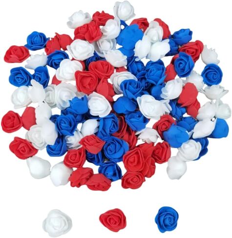120 Pcs 1.3 Inch Mini Foam Rose Heads,Small Roses for Crafts,Foam Flowers Bulk,Artificial Flowers for Cake Decoration,Wedding Wreath Scrapbooking Decor (120, White) in Saudi Arabia