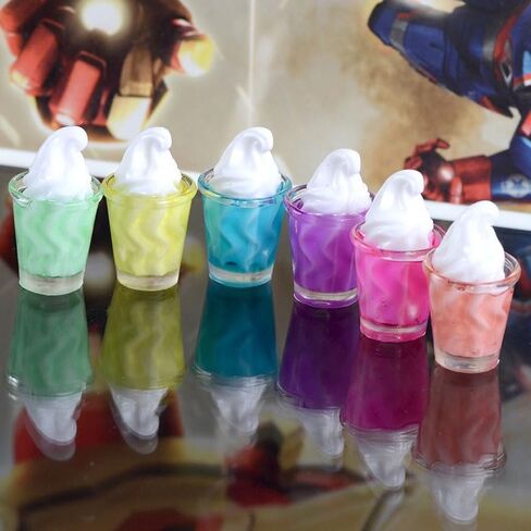Acxico 30-Piece DIY Mini Resin Ice Cream Cup Models, Small Statue Ornaments & Jewelry Accessories for DIY Crafts, Decorative Displays, Holiday Decorations & Birthday Accents in Kuwait
