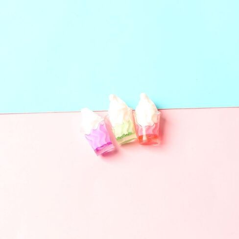 Acxico 30-Piece DIY Mini Resin Ice Cream Cup Models, Small Statue Ornaments & Jewelry Accessories for DIY Crafts, Decorative Displays, Holiday Decorations & Birthday Accents in Kuwait