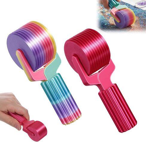 MSHHDK 2 Pack Diamond Art Roller Detachable Diamonds Art Rollers Easy-Grip Hand Diamond Roller Essential DIY Craft Tool Detachable Diamonds Accessories Tool for Rhinestone Embroidery in Saudi Arabia