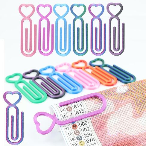 4pcs Diamond Art Canvases Roller Clips, Large Paper Clip Holder for Diamond Painting, Canvas & Paint Paperclips for 5D DIY Art, Plastic Paper Needle for Diamond Art Kits for Adults (Black Purple) in Saudi Arabia