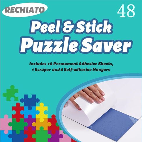 Preserve 4 X 1000 Puzzle Saver Glue Sheets 24 Pack - Quick Stick Adhesive for Puzzles, Easy Application, Mess-Free Framing, Compatible with Puzzle Frames​ in Saudi Arabia