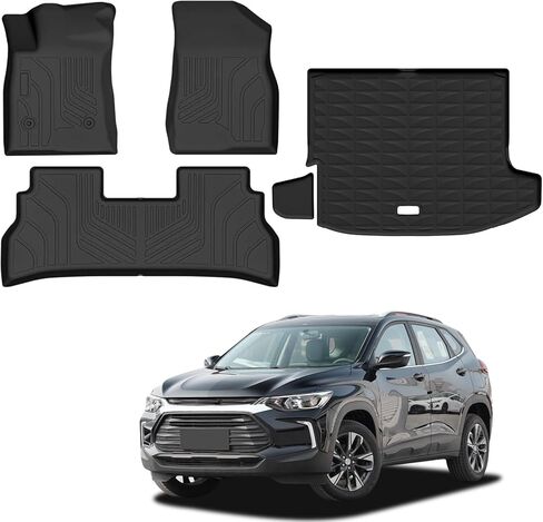 Floor Mats for 2024-2026 Chevrolet Trax/Buick Envista, All Weather TPE Trunk Mat WearResistant Odorless All‑Season Universal Trax Envista Car Interior Custom Accessories, Black in Saudi Arabia