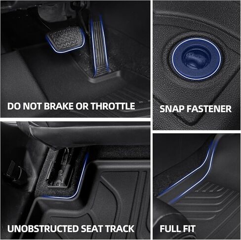 Floor Mats for 2024-2026 Chevrolet Trax/Buick Envista, All Weather TPE Trunk Mat WearResistant Odorless All‑Season Universal Trax Envista Car Interior Custom Accessories, Black in Saudi Arabia