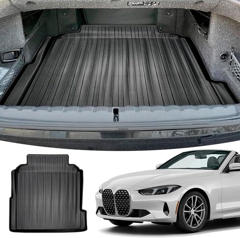 Premium Cargo Liner for BMW 430I Convertible 2021-2026 - 100% Protection - Custom Fit Car Trunk Mat - Black Cargo Mat - 3D Shaped Laser Measured Trunk Liners in Kuwait