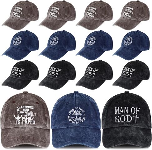 Man of God Hat Bulk Christian Baseball Caps Unisex Religious Jesus Hat Gifts Adjustable Size for Father's Day Party in Saudi Arabia