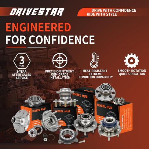 RWD DRIVESTAR 513169 Front Left/Right Wheel Hub & Bearing Assembly for Jaguar S-Type 2000-2008, 2004-2008 Jaguar XJR / XJ8, 2009-2014 for Jaguar XF; 5 Lug W/ABS in Kuwait