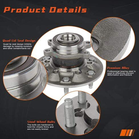 RWD 2WD 515120 Front Left/Right Wheel Hub and Bearing Assembly for Chevrolet Colorado 2009-2012 for GMC Canyon 2009-2012, 6Lug s w/ABS (SKF: BR930702 Dorman: 951-246) in Kuwait