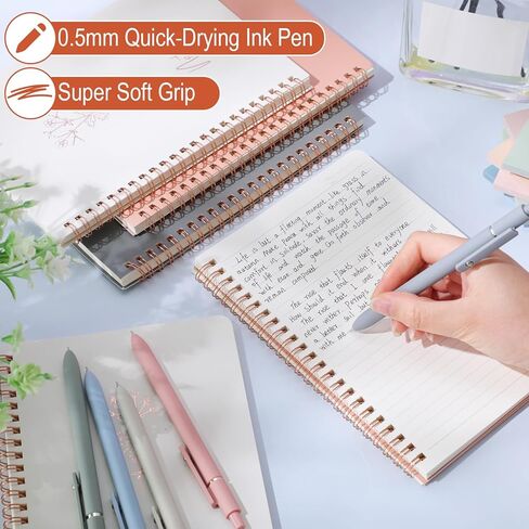 Fuutreo Aesthetic Notebook Sets Teacher Appreciation Gifts 3 Pcs Spiral Notebook with 5 Ink Pens and 12 Sticky Notes, Positive Affirmation Notebooks Back to School for Students Classroom Reward in Saudi Arabia