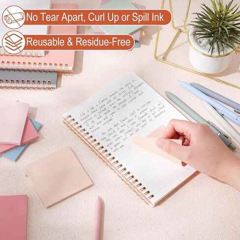 Fuutreo Aesthetic Notebook Sets Teacher Appreciation Gifts 3 Pcs Spiral Notebook with 5 Ink Pens and 12 Sticky Notes, Positive Affirmation Notebooks Back to School for Students Classroom Reward in Saudi Arabia