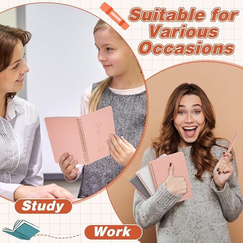 Fuutreo Aesthetic Notebook Sets Teacher Appreciation Gifts 3 Pcs Spiral Notebook with 5 Ink Pens and 12 Sticky Notes, Positive Affirmation Notebooks Back to School for Students Classroom Reward in Saudi Arabia