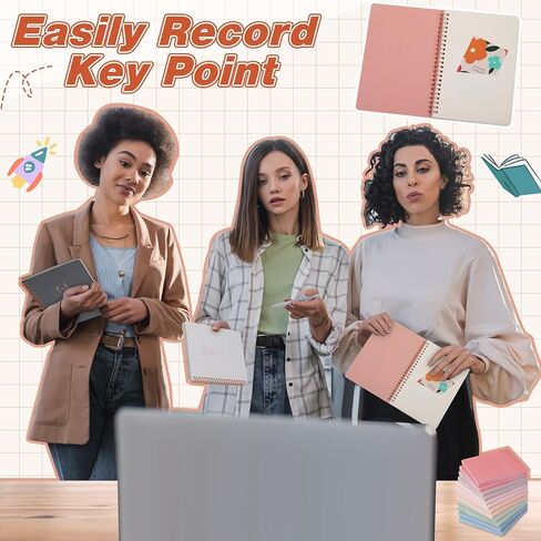 Fuutreo Aesthetic Notebook Sets Teacher Appreciation Gifts 3 Pcs Spiral Notebook with 5 Ink Pens and 12 Sticky Notes, Positive Affirmation Notebooks Back to School for Students Classroom Reward in Saudi Arabia
