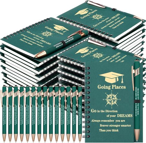 Sinload 48 Pcs 2026 Graduation Gifts Bulk for Students Motivational Inspirational Graduation Notebook and Pens Go in the Direction of Your Dreams Class of 2026 Grad Gifts(Dark Green,Classic) in Kuwait