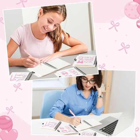 ANGOLIO الهدايا المسيحية السائبة مجلة دينية دفاتر الملاحظات الحلزونية مع أقلام دفاتر اليوم 100 من المدرسة 24P الوردي الانحناء المسيحية دفتر الصلاة الكتاب المقدس مع ملاحظات لاصقة أقلام حبر جاف للطلاب طفل in Kuwait