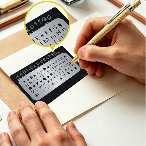 Metal Letter Stencil Set, 1 Pcs Crypto Wallets, 1 Pcs Metal Plate Marking Pen and 1 Piece Letter Templates, Crypto Seed Phrase Storage Set, Bitcoin Hardware Cold Backup in Kuwait