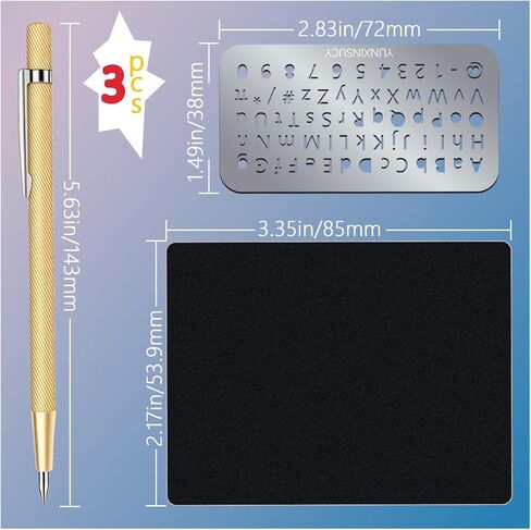 Metal Letter Stencil Set, 1 Pcs Crypto Wallets, 1 Pcs Metal Plate Marking Pen and 1 Piece Letter Templates, Crypto Seed Phrase Storage Set, Bitcoin Hardware Cold Backup in Kuwait