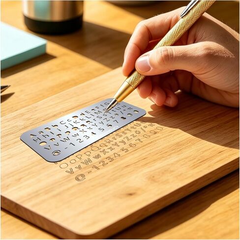 Metal Letter Stencil Set, 1 Pcs Crypto Wallets, 1 Pcs Metal Plate Marking Pen and 1 Piece Letter Templates, Crypto Seed Phrase Storage Set, Bitcoin Hardware Cold Backup in Kuwait