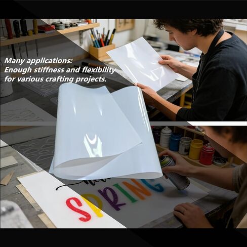 BANLTRE Blank Stencil Sheets, Frosted Translucent Acetate Mylar, 24x36 Inch, 5 Pieces, for Craft and Vinyl Cutting (24" x 36"/10mil) in Saudi Arabia