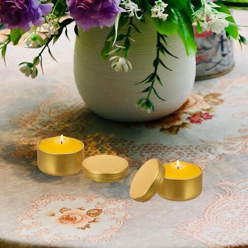 TEHAUX 24Pcs 2Oz Candle Tin Containers with Lids Aluminum Round Candle Jars for Diy Making Storage and Packaging in Kuwait